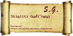 Stiglitz Gyöngyi névjegykártya